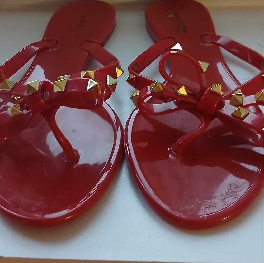 Bow Studded Sandals - Picture 1 of 4